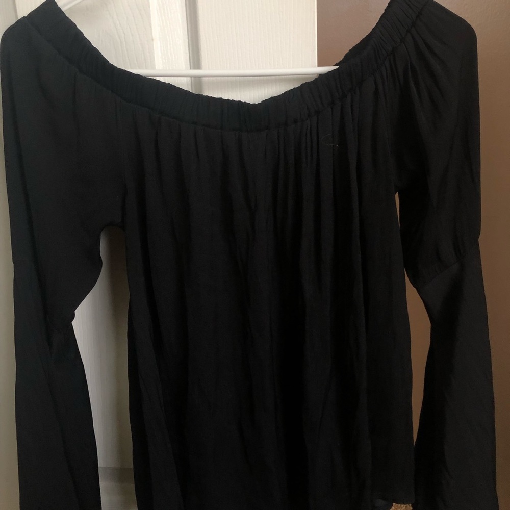 Black Long Flared Sleeved Blouse
Size M